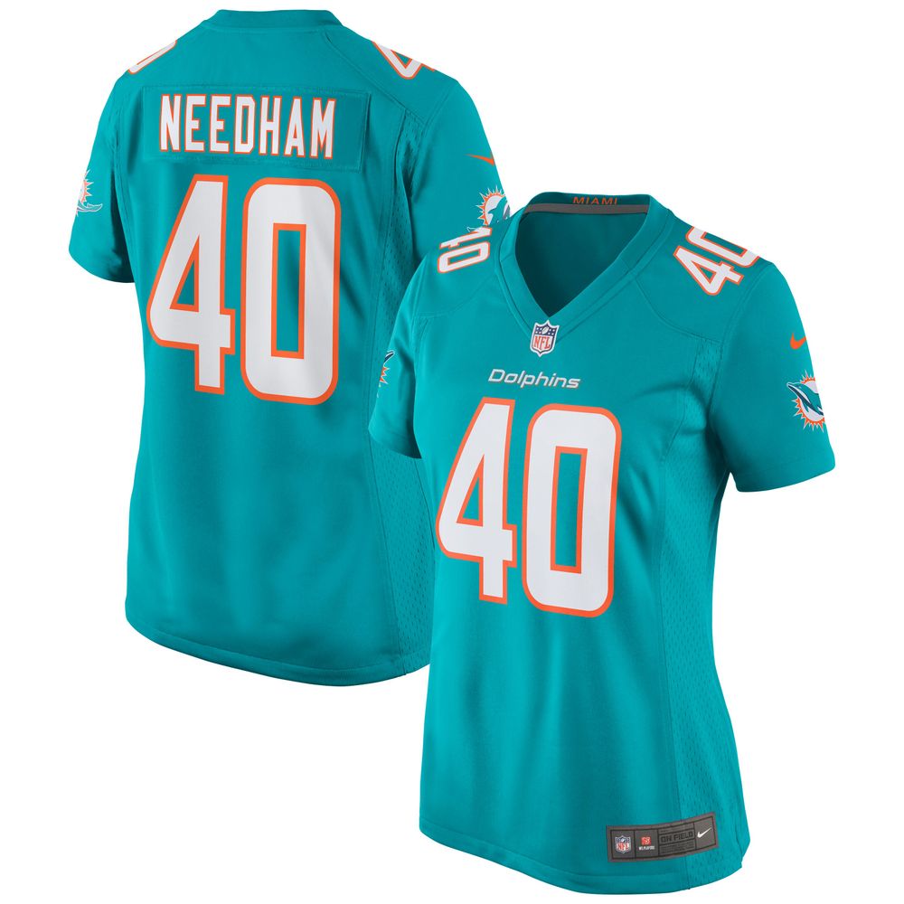 Women's Nike Nik Needham Aqua Miami Dolphins Game Jersey