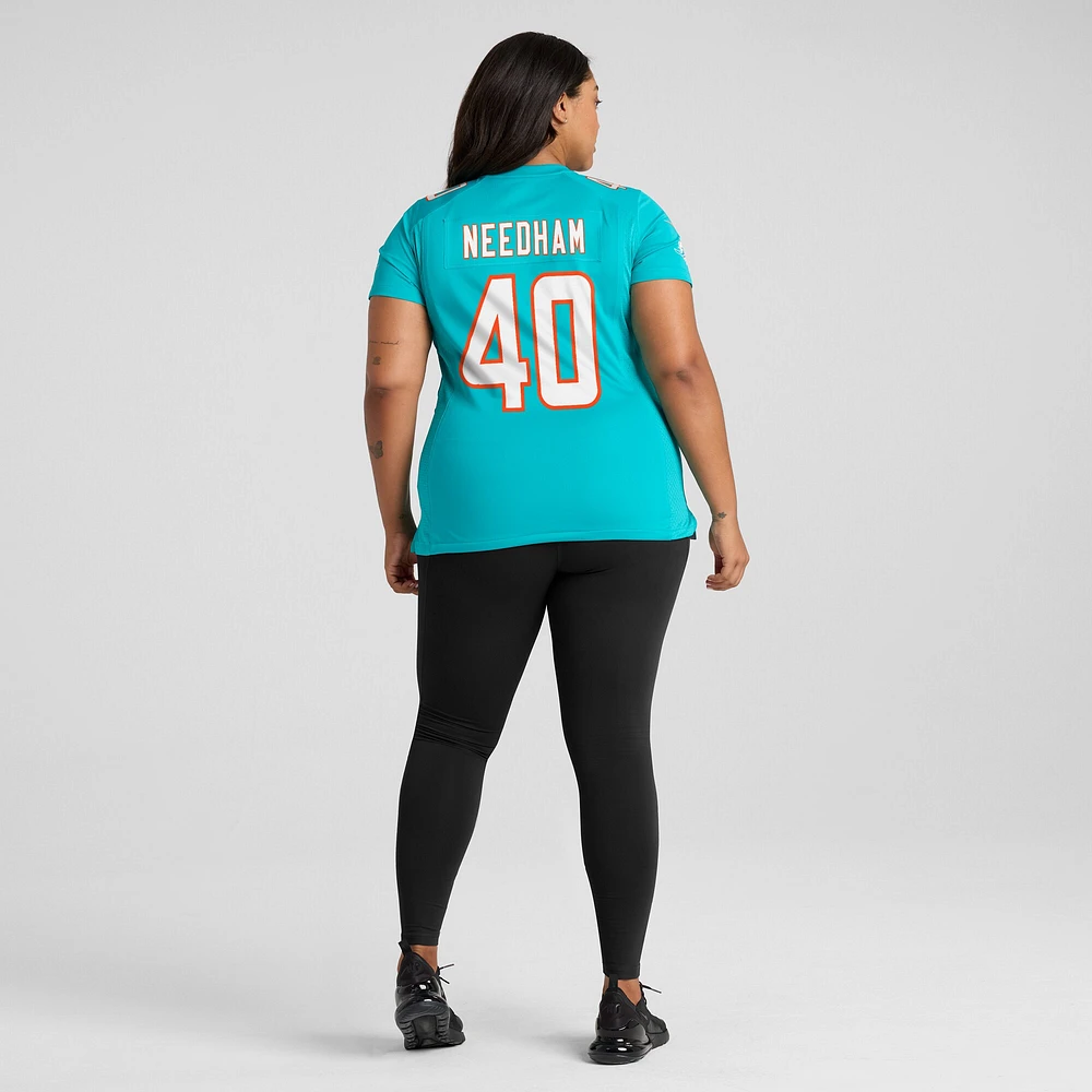 Women's Nike Nik Needham Aqua Miami Dolphins Game Jersey