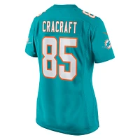 Maillot de joueur jeu Nike River Cracraft Aqua Miami Dolphins pour femme