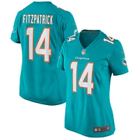 Maillot de match Nike Ryan Fitzpatrick Aqua Miami Dolphins pour femme