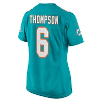 Maillot de match l'équipe Nike Skylar Thompson Aqua pour femmes des Dolphins Miami