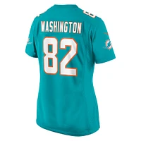 Women's Nike Tahj Washington  Aqua Miami Dolphins Game Jersey