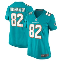 Women's Nike Tahj Washington  Aqua Miami Dolphins Game Jersey