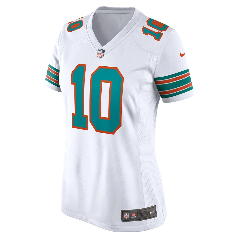 Maillot de match alternatif Nike Tyreek Hill pour femmes des Dolphins Miami, blanc