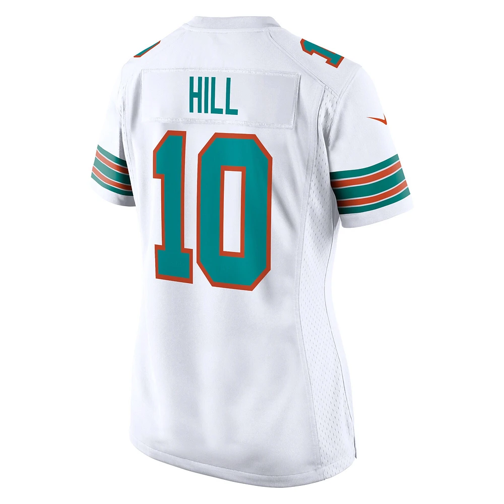 Maillot de match alternatif Nike Tyreek Hill pour femmes des Dolphins Miami, blanc