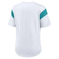 T-shirt tendance Miami Dolphins Nike pour femme, blanc