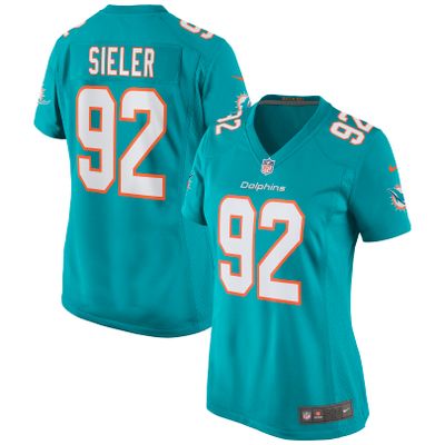 Women's Nike Zach Sieler Aqua Miami Dolphins Game Jersey