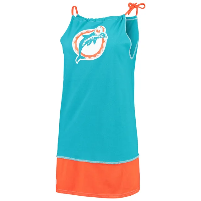 Lids Miami Dolphins Refried Apparel Women's Sustainable Vintage Tank Dress  - Aqua