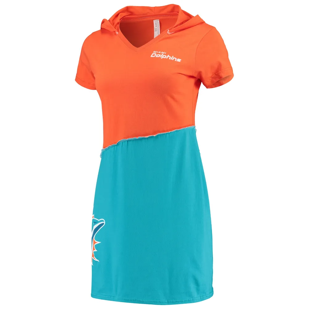 Lids Denver Broncos Refried Apparel Women's Sustainable Hooded Mini Dress -  Orange/Navy