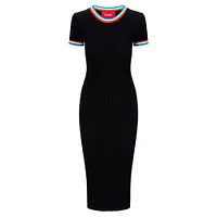 Women's STAUD  Black/Aqua Miami Dolphins Colleen Dress