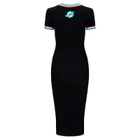 Robe Colleen noire/aqua pour femme STAUD Miami Dolphins