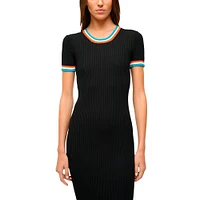 Women's STAUD  Black/Aqua Miami Dolphins Colleen Dress