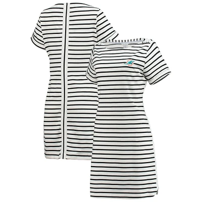 Women's Tommy Bahama White Miami Dolphins Tri-Blend Jovanna Striped Dress