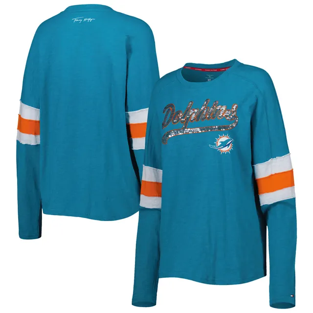 Miami Dolphins Fanatics Branded Throwback T-Shirt Combo Set - Orange/Aqua