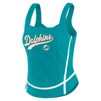 Women's WEAR by Erin Andrews Aqua Miami Dolphins Square Neck Tank Top