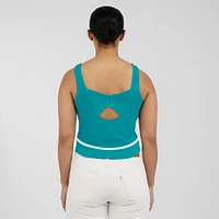 Women's WEAR by Erin Andrews Aqua Miami Dolphins Square Neck Tank Top