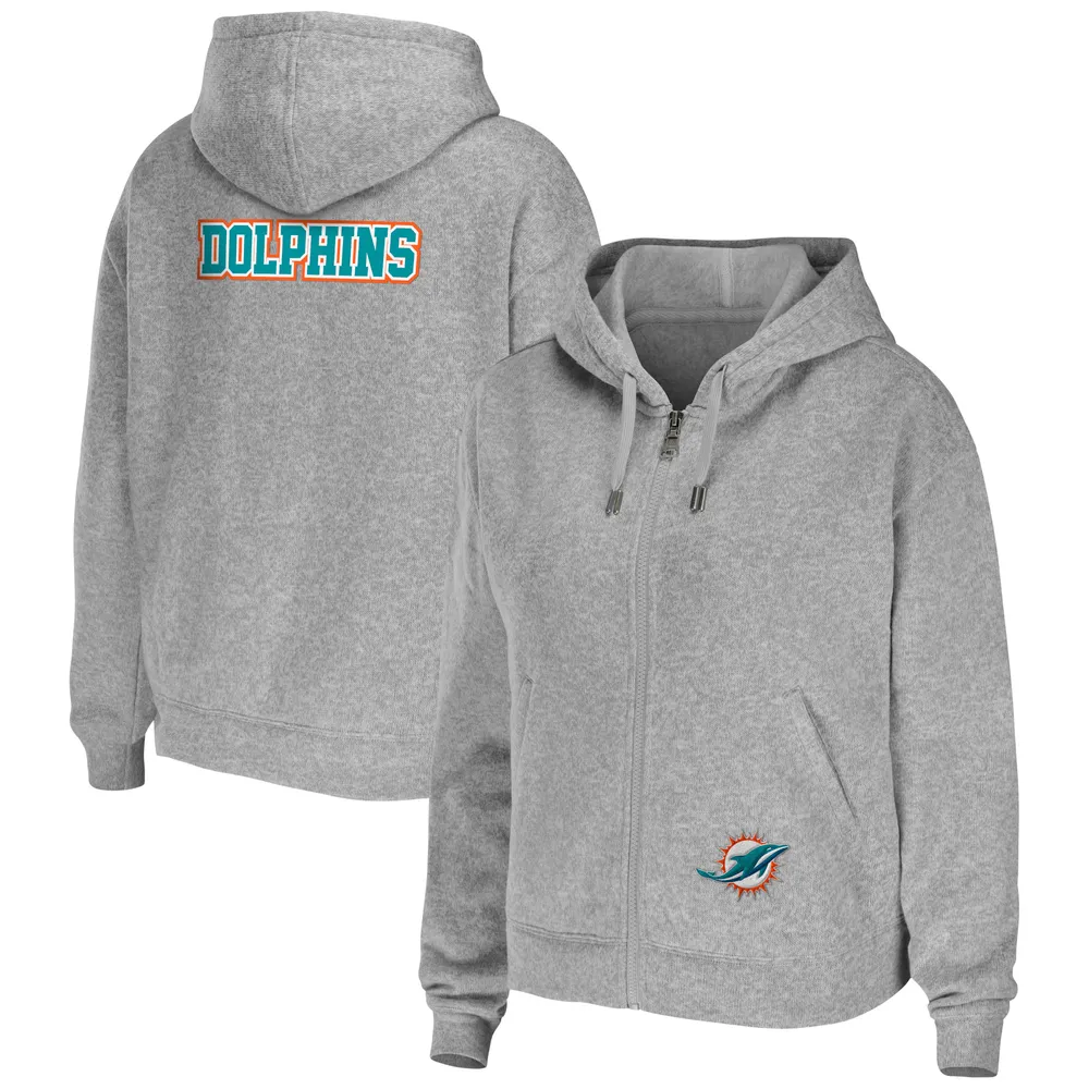 miami dolphins full zip hoodie