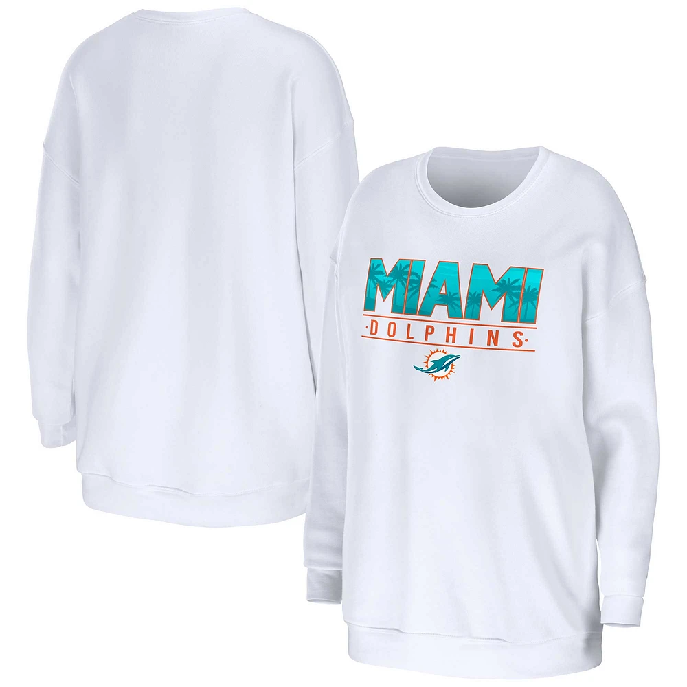 Sweat-shirt à capuche blanc Miami Dolphins Domestic pour femme WEAR by Erin Andrews