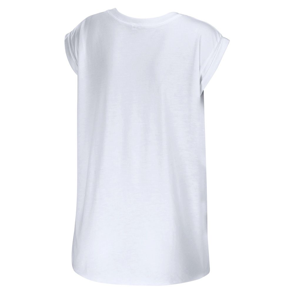 Women's WEAR by Erin Andrews White Miami Dolphins Team Scoop Neck