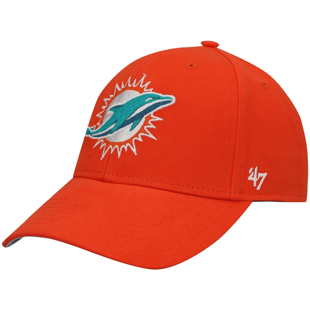 Casquette ajustable MVP secondaire Miami Dolphins Orange '47 pour jeune