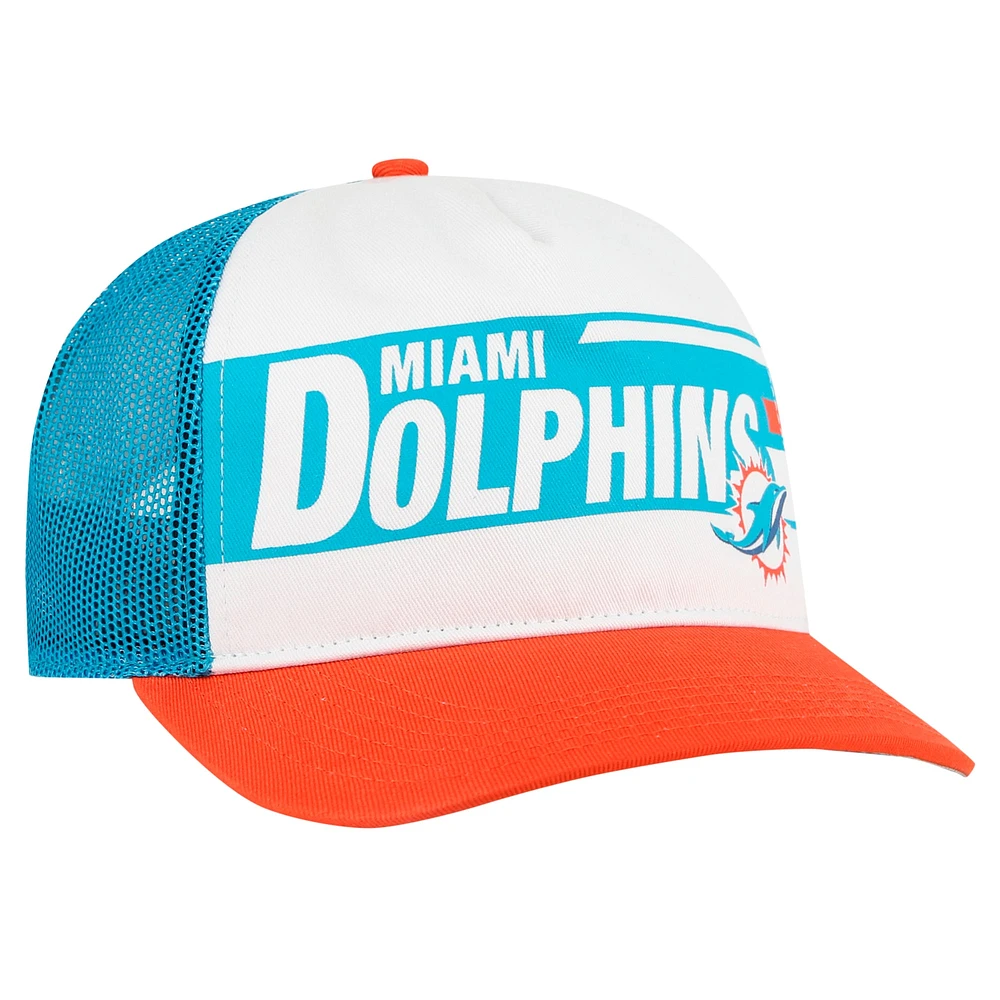 Casquette ajustable pour jeunes « 47 » des Miami Dolphins blanche/orange