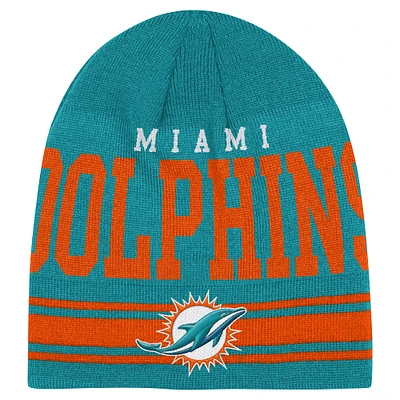 Bonnet en tricot rétro pour jeunes Aqua Miami Dolphins