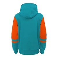 Youth Aqua Miami Dolphins Stadium Colorblock Full-Zip Hoodie