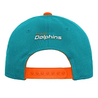 Casquette ajustable pré-courbée pour jeunes de l'équipe des Dolphins de Miami Aqua