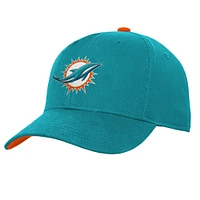 Casquette ajustable pré-courbée pour jeunes de l'équipe des Dolphins de Miami Aqua