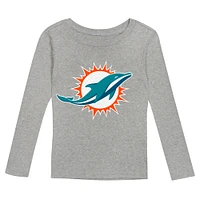 Ensemble de nuit pour jeunes Miami Dolphins avec t-shirt à manches longues et pantalon