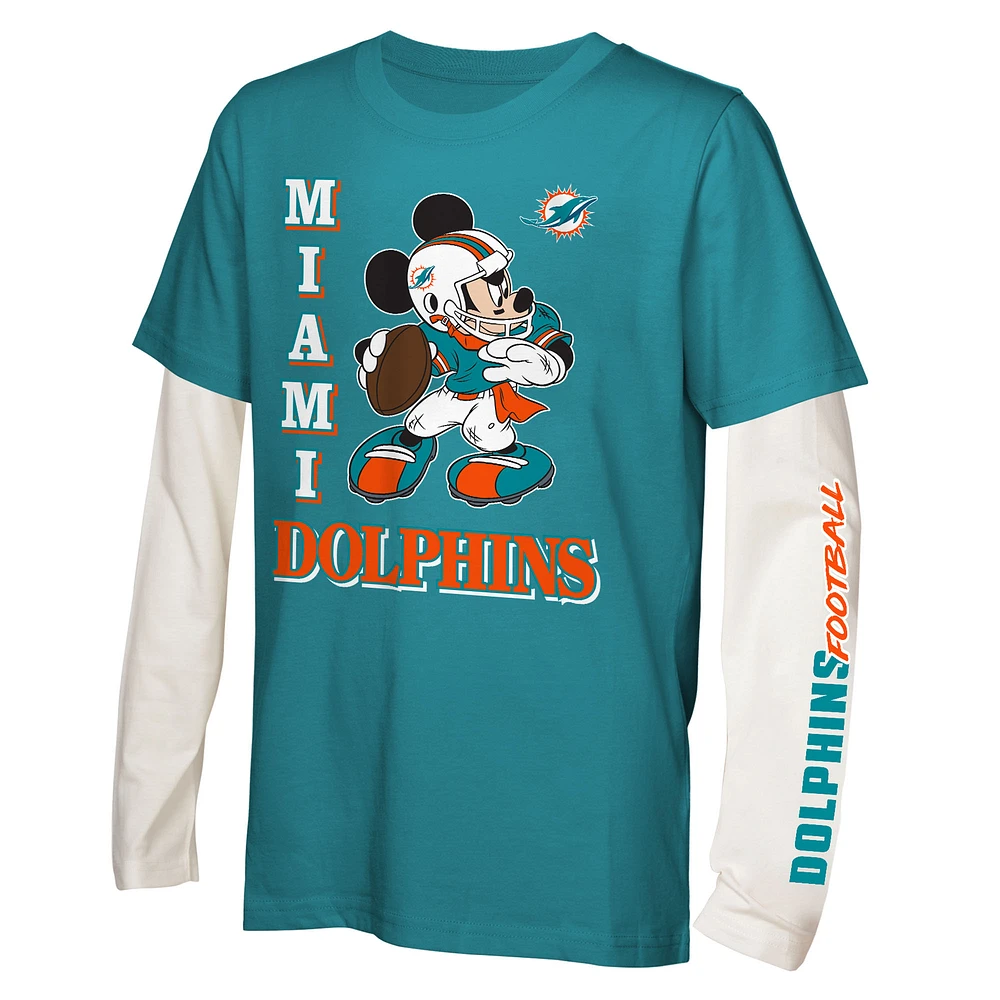 Youth Miami Dolphins Quarterback Mickey T-Shirt Combo Pack