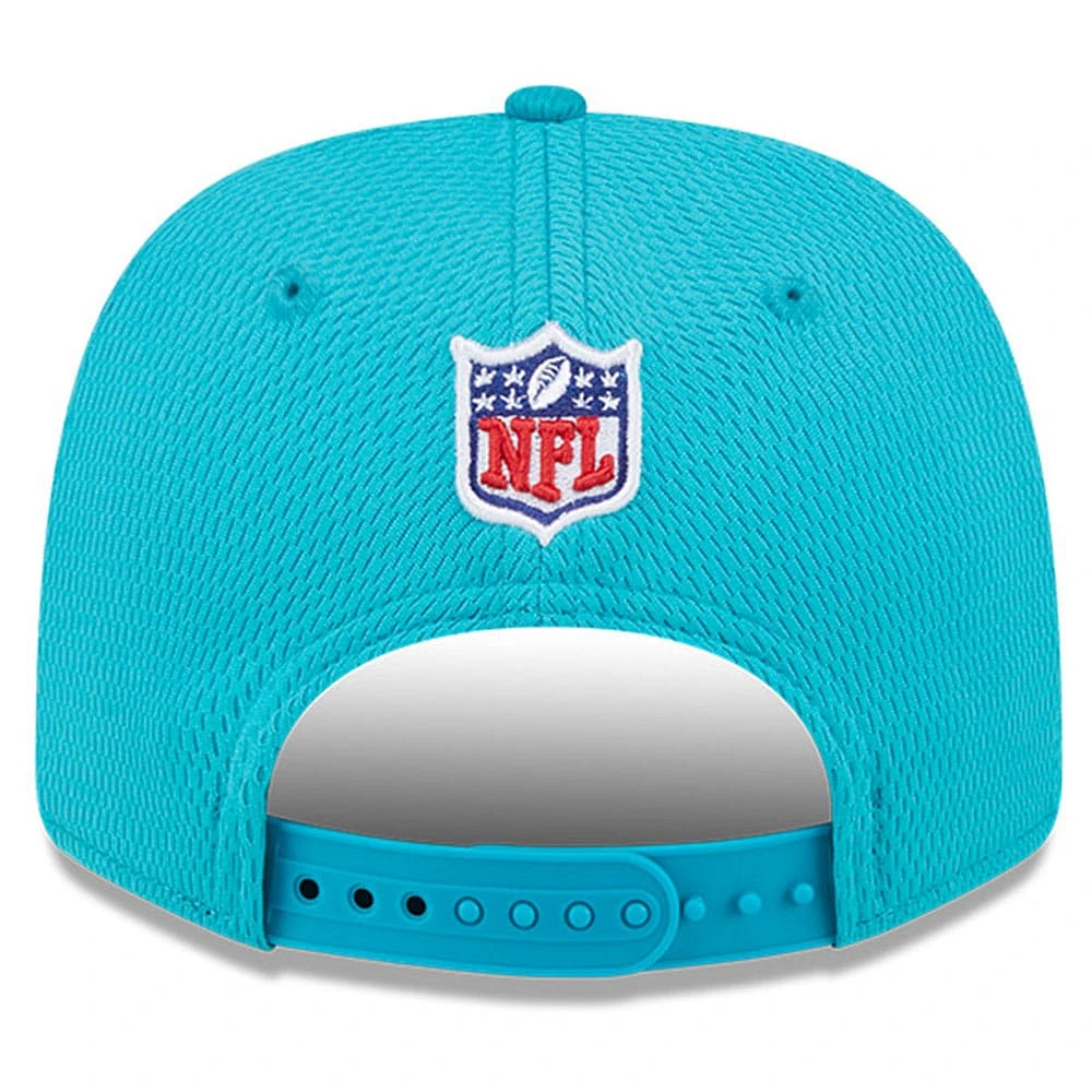 Youth New Era  Aqua Miami Dolphins 2024 Sideline 9SEVENTY Adjustable Hat