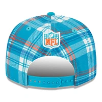 Youth New Era Aqua Miami Dolphins 2024 Sideline Statement 9FIFTY Snapback Hat