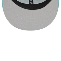 Youth New Era Aqua Miami Dolphins  Main Trucker 9FIFTY Snapback Hat