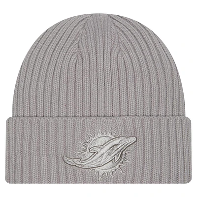 Bonnet tricoté à revers avec pack de couleurs Miami Dolphins gris New Era pour jeunes