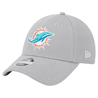 Casquette ajustable Main 9FORTY des Miami Dolphins de New Era pour jeunes, grise