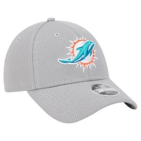 Casquette ajustable Main 9FORTY des Miami Dolphins de New Era pour jeunes, grise