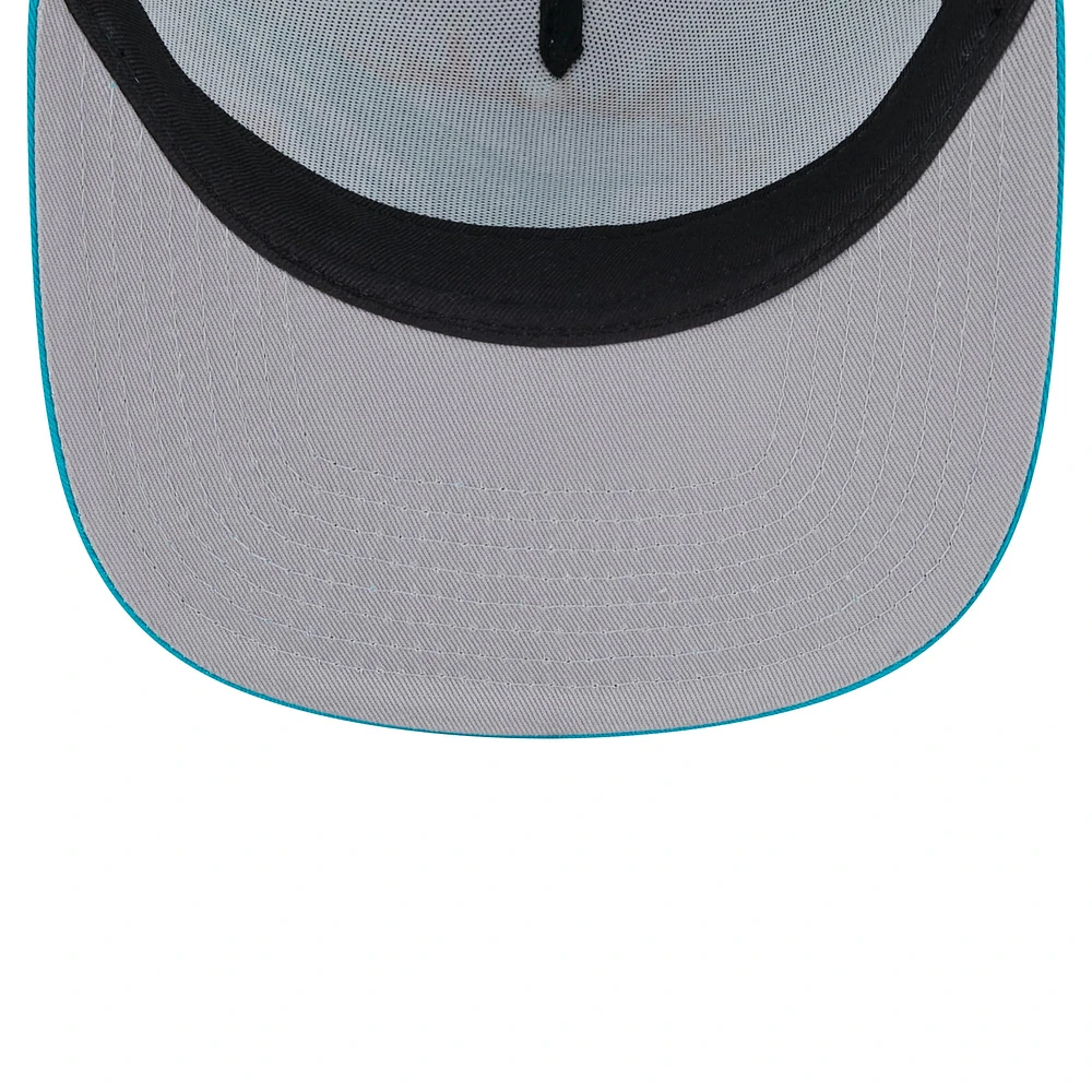 Youth New Era White/Aqua Miami Dolphins Distressed 9FIFTY A-Frame Snapback Hat