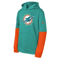 Youth Nike  Aqua Miami Dolphins Club Pullover Hoodie