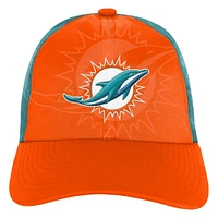 Youth Orange/Aqua Miami Dolphins Combine Two-Tone Adjustable Hat