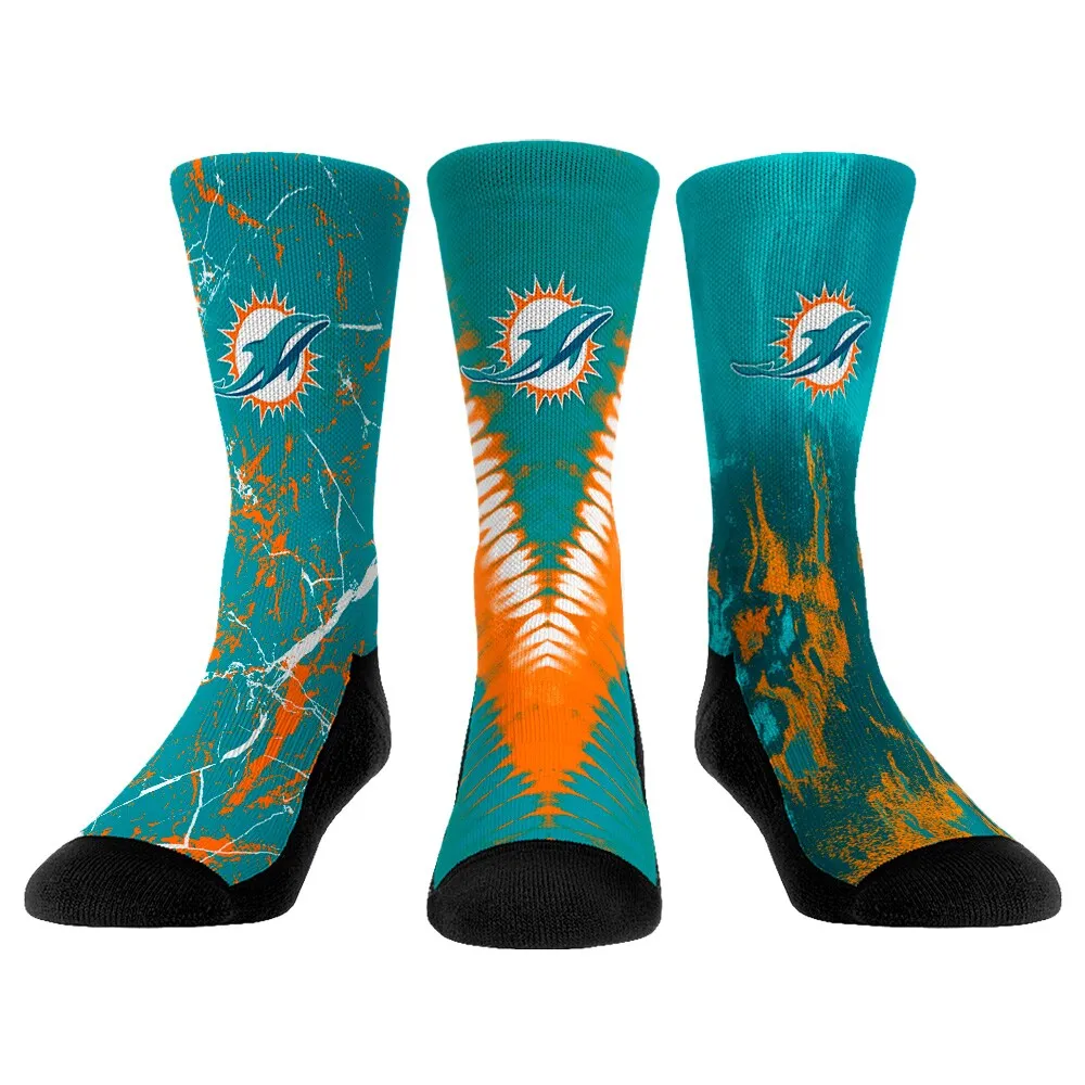 Toddler Rock Em Socks Miami Dolphins #1 Fan 3-Pack Crew Socks Set