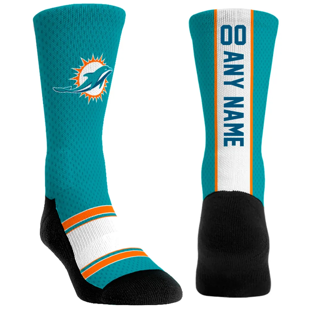 Lids Miami Dolphins Rock Em Socks Youth Custom Jersey Crew Socks