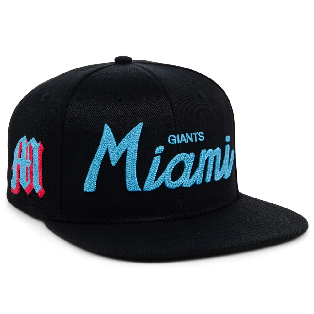 Rings & Crwns Men's Rings & Crwns Black Miami Giants Snapback Hat