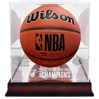 Vitrine de basket-ball en acajou pour les champions de la Conférence Est 2023 des Miami Heat