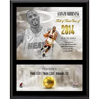 Plaque de joueur sublimée classique en bois dur Alonzo Mourning Miami Heat 12" x 15"