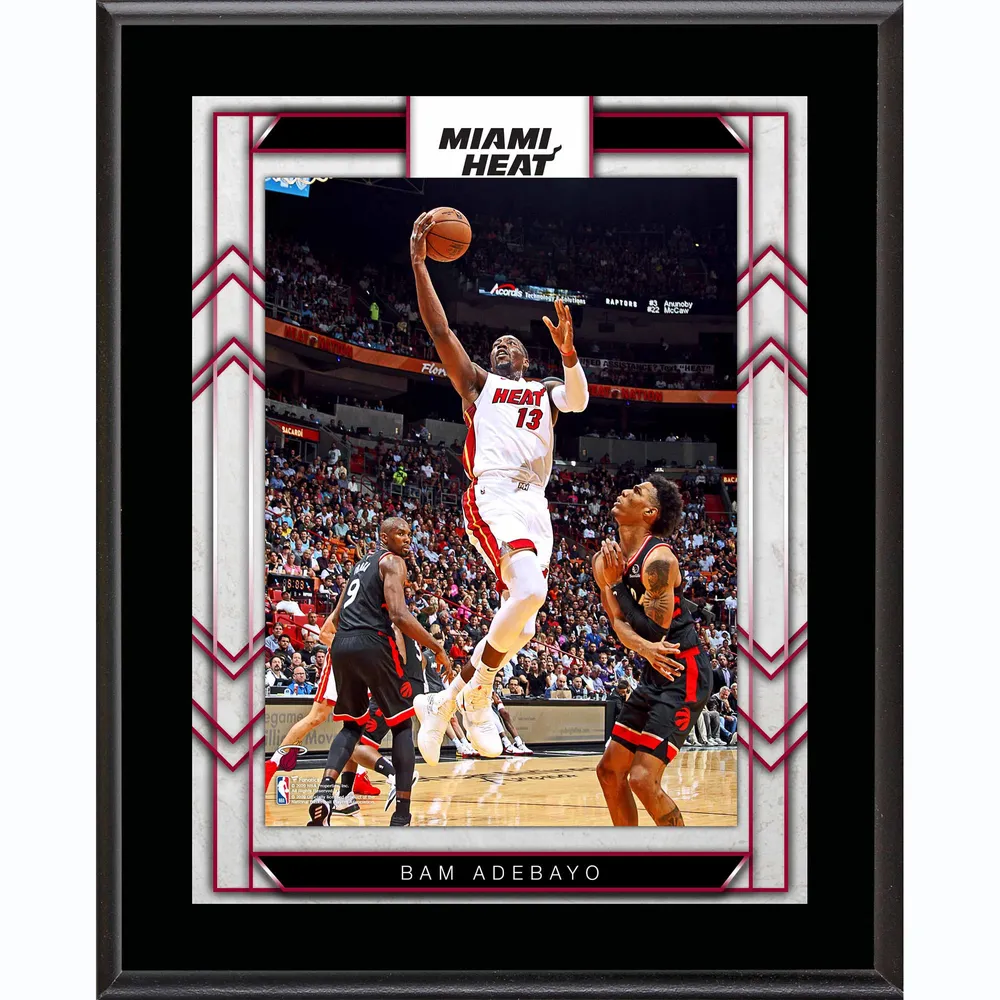 Plaque de joueur sublimée Bam Adebayo Miami Heat 10,5" x 13"