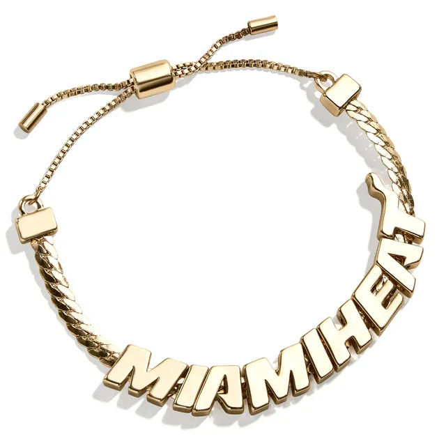 BaubleBar Gold Washington Commanders Pull-tie Tennis Bracelet