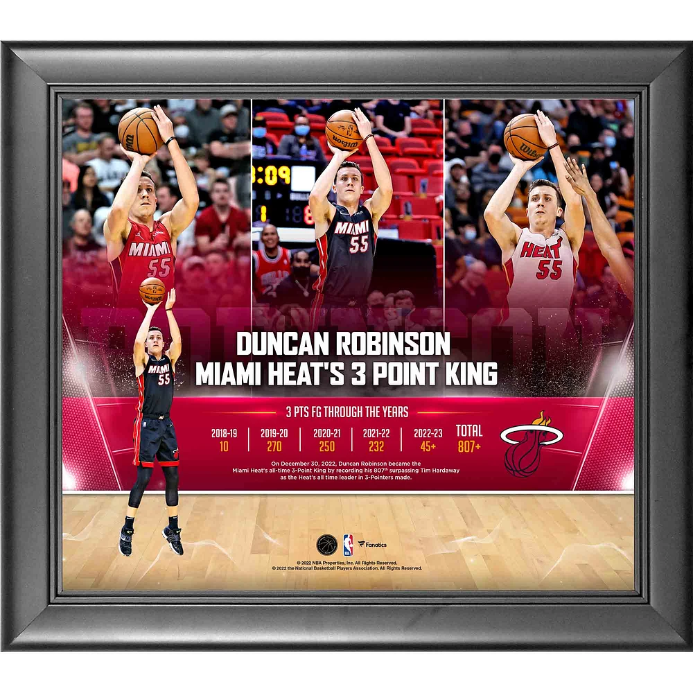 Duncan Robinson Miami Heat Collage encadré 15" x 17" Franchise Three-Point King 2022