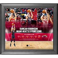 Duncan Robinson Miami Heat Collage encadré 15" x 17" Franchise Three-Point King 2022