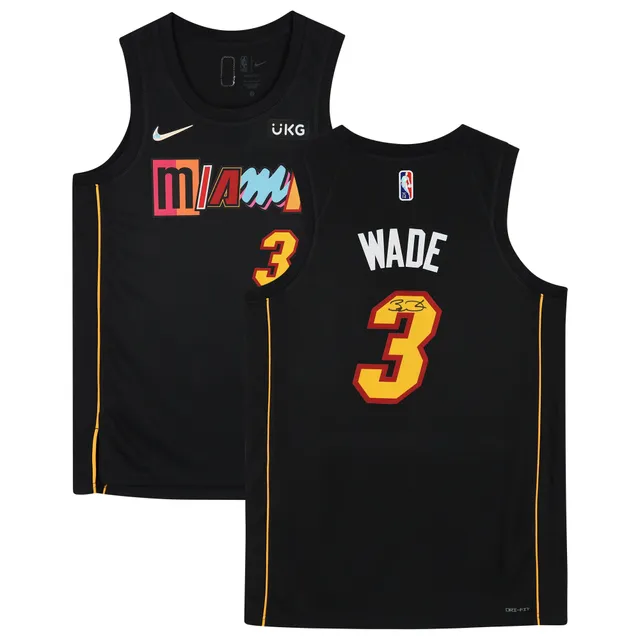 Mitchell & Ness Youth Miami Heat Dwyane Wade #3 Red Swingman Jersey, Boys', Small